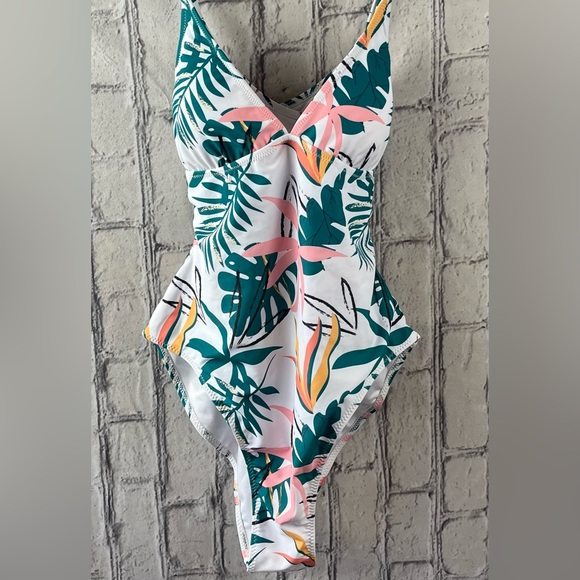 Live Life on the Beach Size:L Women Swim Suit Multi Color - Picture 3 of 8